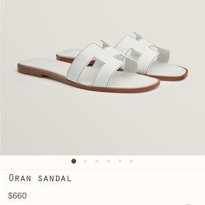 Hermes Blanc (White) Oran Sandal
